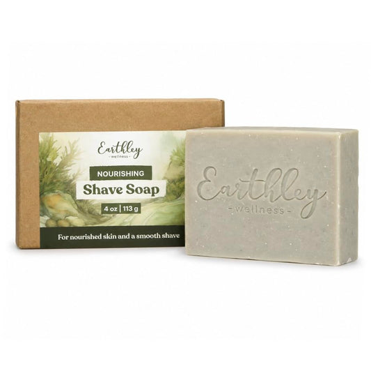 Earthley Wellness Nourishing Shave Soap, Natural Shaving Bar with Avocado Oil, Shea Butter & French Green Clay, Moisturizing Shave for Sensitive Skin Beauty and Personal Care Earthley Wellness