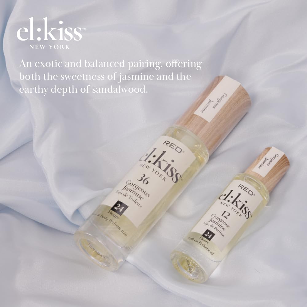 EL:KISS Hair Perfume & Body Mist, Gorgeous Jasmine Inspired by Guc. Flora Eau de Toilette 30mL (1.01 Fl Oz), Hydrating & Long-Lasting, Alcohol Beauty & Personal Care EL:KISS