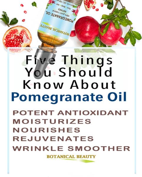 Botanical Beauty POMEGRANATE OIL 100% Pure Natural Refined Cold-pressed Carrier oil 1 Fl oz 30 ml for Face, Skin, Body, Hair, Lip, Nails. Rich in Beauty & Personal Care Botanical Beauty