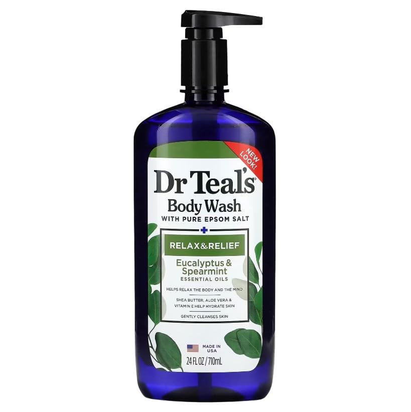 Dr Teal's Body Wash, Relax & Relief with Eucalyptus & Spearmint 24 oz (Pack of 9) Beauty & Personal Care Dr Teal's