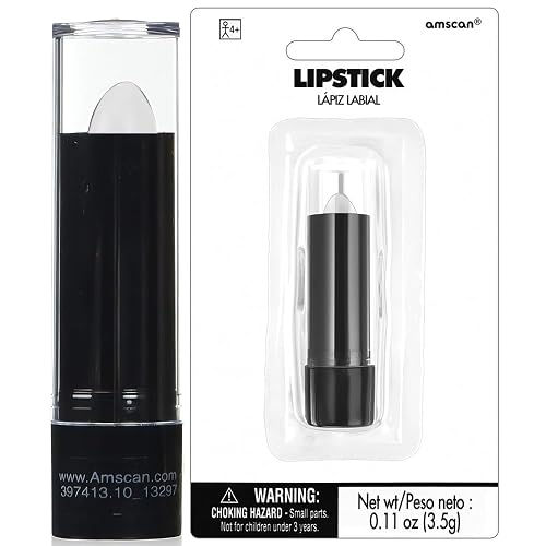 Bold and Beautiful White Lipstick - 3.5g (1 Pc.) - Perfect for Unforgettable Characters & Transformative Looks Beauty & Personal Care Amscan