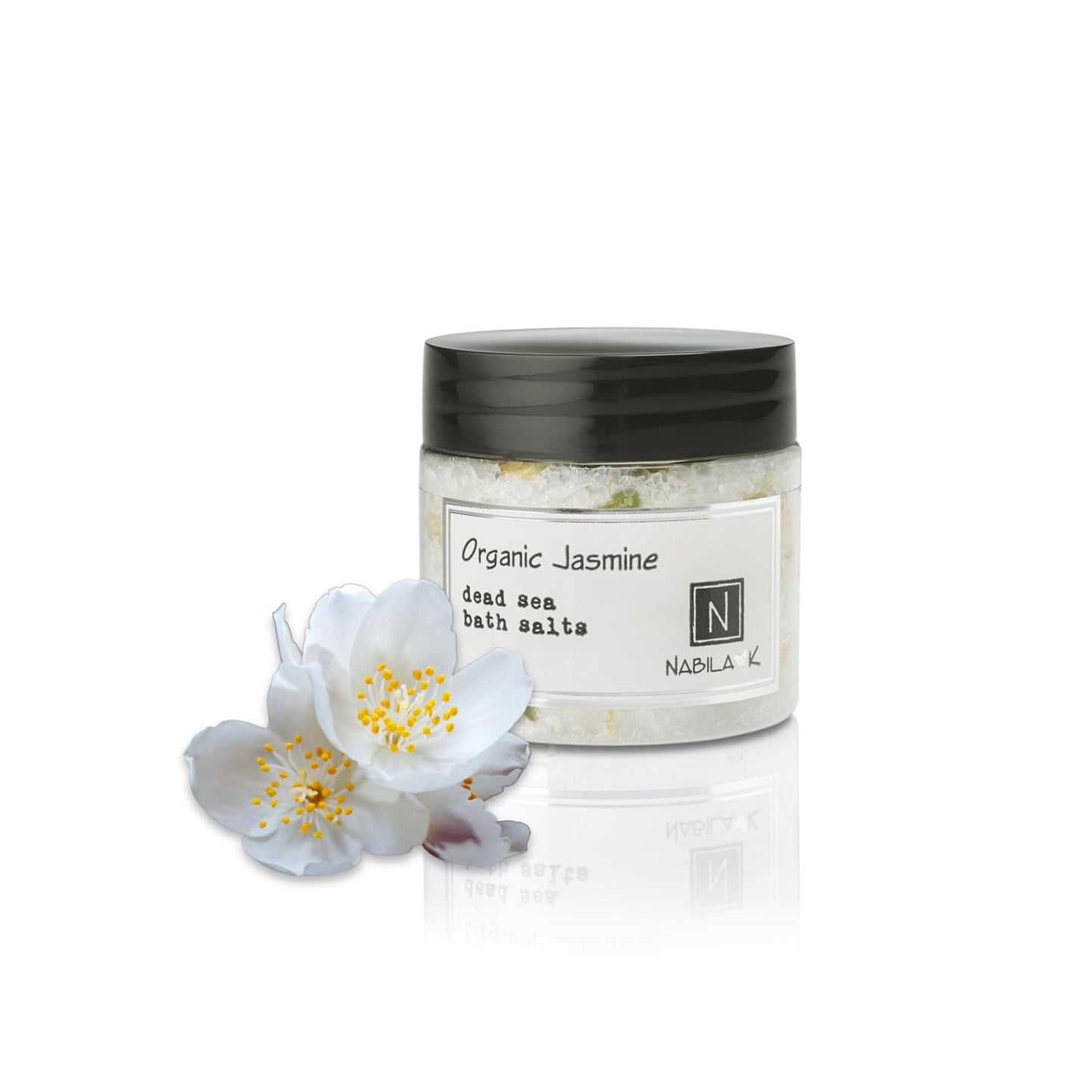 Organic Jasmine Bath Salts for Women & Men - Dead Sea Salt & Epsom Salt Soak and Scrub - Organic Jasmine Buds & Sambac Extract, Cruelty-Free Beauty and Personal Care Nabila K
