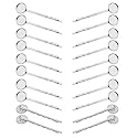 Lasenersm 20 Pieces Metal Bobby Pins Hair Clips with 12mm Round Brass Tray, Silver for DIY Hair Accessories Making Beauty & Personal Care lasenersm