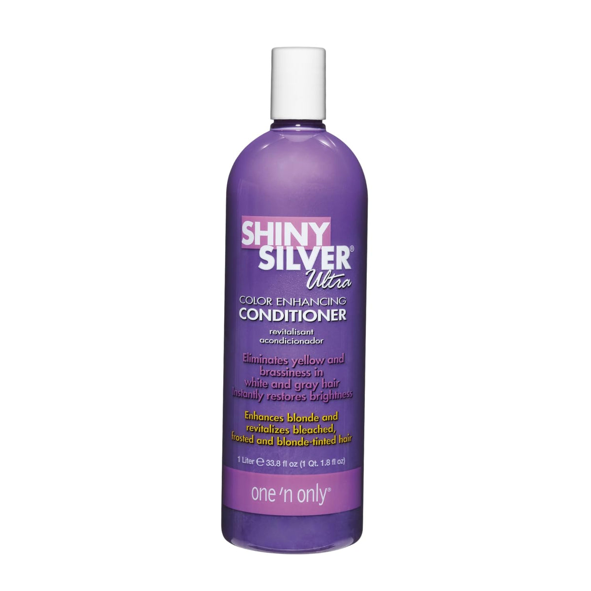 One 'n Only Shiny Silver Color Enhancing Conditioner for Women - Purple Conditioner to Neutralize Yellow & Brassy Tones - Restores Shine & Moisture Beauty & Personal Care One 'N Only