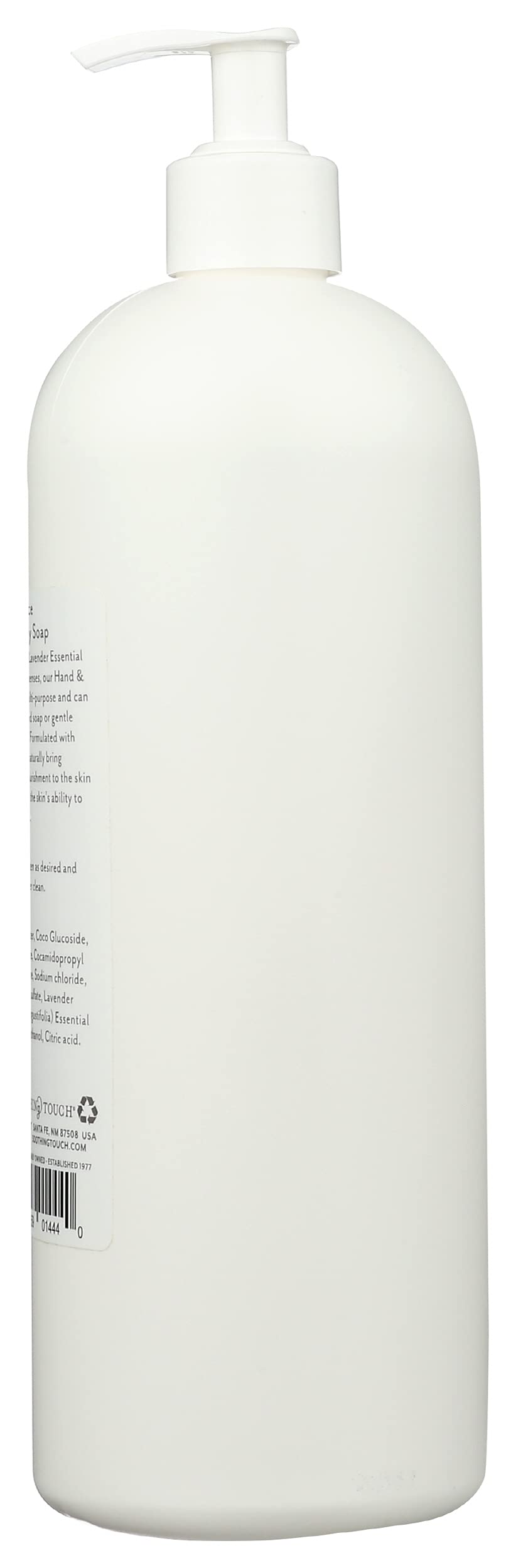 Soothing Touch Hand & Body Soap, Lavender Lace, 32 oz, Professional Grade Lavender Oil, Gentle, Paraben Free, Vegan Beauty & Personal Care Soothing Touch