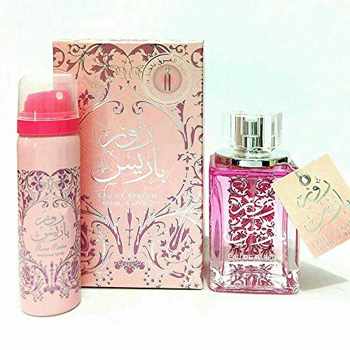 Rose Paris 100ml with Deo by Ard Al Zaafaran Oudh Lavendar Rosemary Perfume Spray EDP Beauty & Personal Care TAWAKKAL PERFUMES