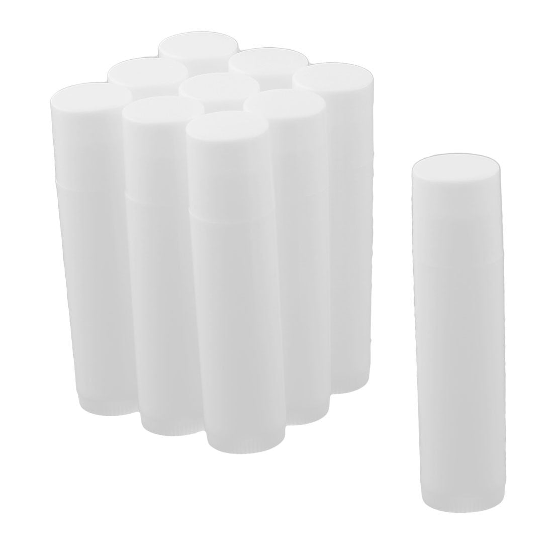 Ruilogod Plastic Empty Lip Balm Tube Lipstick Chapstick Container Cosmetic Holder 10 Pcs White (id: c09 828 14f 0e2 15b Beauty and Personal Care Ruilogod