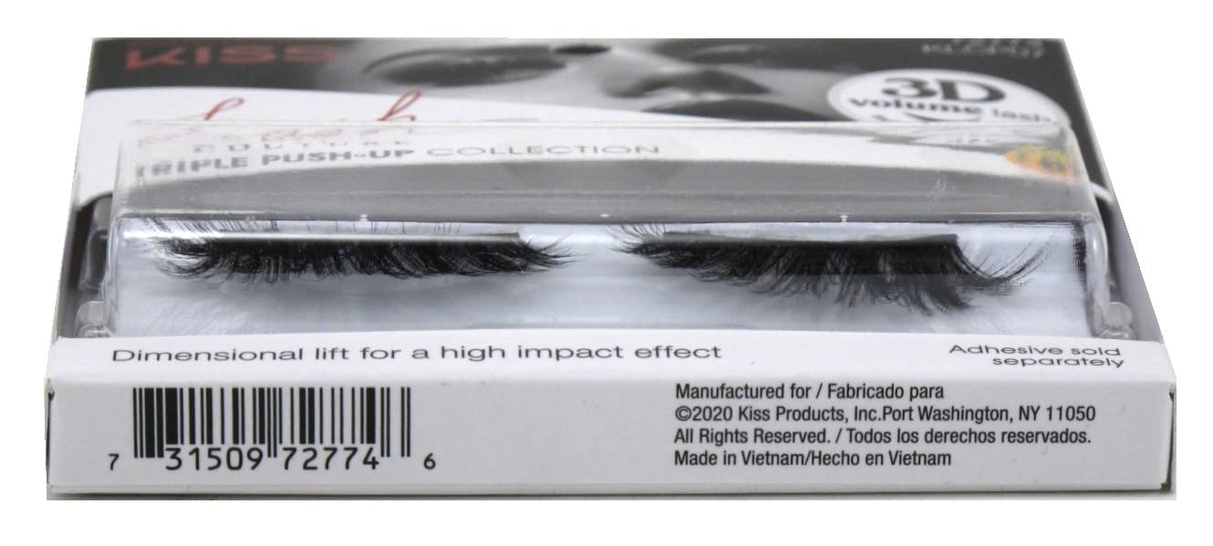 Kiss Lash Couture Triple Push- Up Teddy (Pack of 2) Beauty & Personal Care KISS
