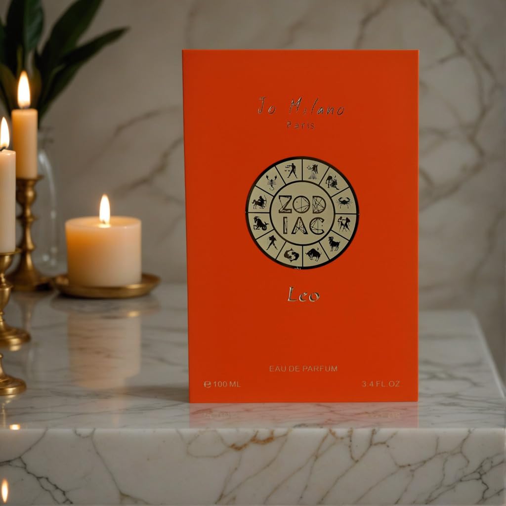 Jo Milano Paris Zodiac LEO Eau de Parfum, 3.4 FL OZ, 100 ML, ORANGE and Gold Beauty & Personal Care Jo Milano