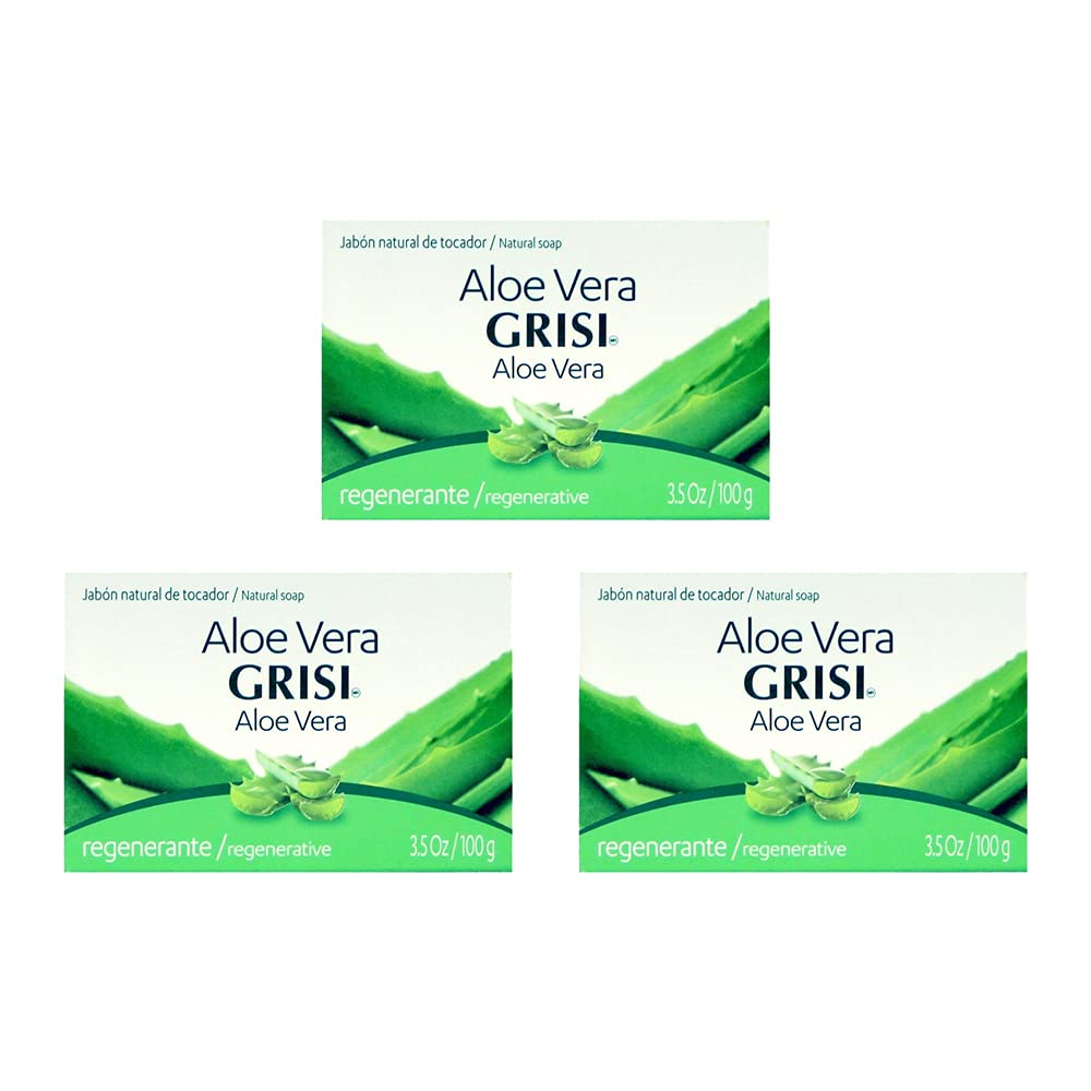 Grisi Aloe Vera Hydrating Soap Bar 3.5 Oz (Pack of 3) Beauty & Personal Care Grisi