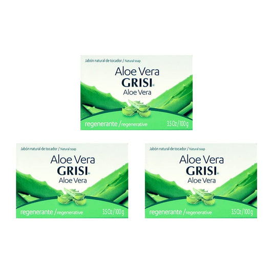 Grisi Aloe Vera Hydrating Soap Bar 3.5 Oz (Pack of 3) Beauty & Personal Care Grisi
