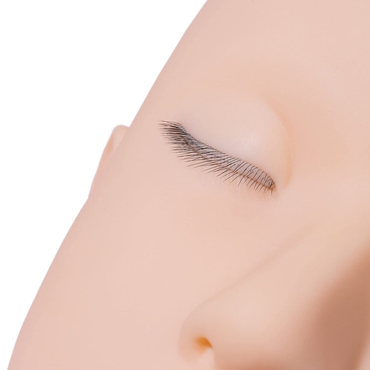 Amber Lash Mannequin Head With Embedded Layered eyelashes, For Lash Extension and Permanent Makeup Practice, With Reusable Multi-Layered Lashes Beauty & Personal Care Amber Lash