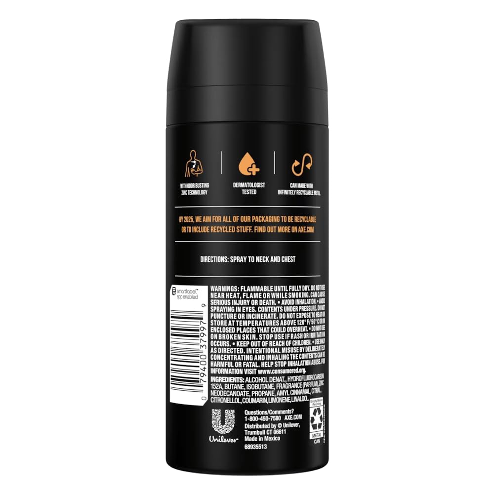AXE Dark Temptation Deodorant Body Spray, 4 oz (113 g) (Bundle of 6) Beauty and Personal Care AXE