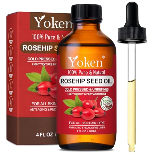 Yoken Cold Pressed Organic Rosehip Seed Oil for Face, Hair & Body, 4 fl oz Beauty and Personal Care Yoken Default Title