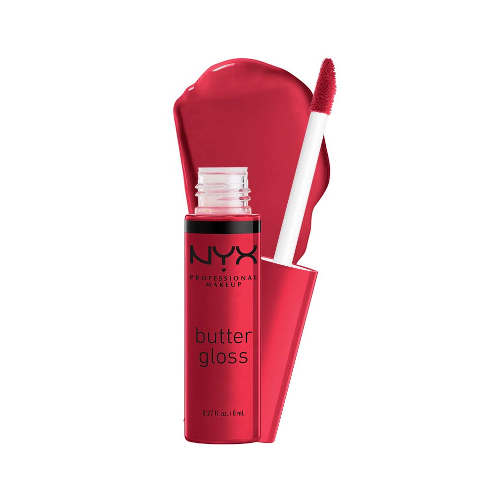 NYX PROFESSIONAL MAKEUP Butter Gloss, Non-Sticky Lip Gloss - Red Velvet (Deep Red) Beauty & Personal Care NYX PROFESSIONAL MAKEUP