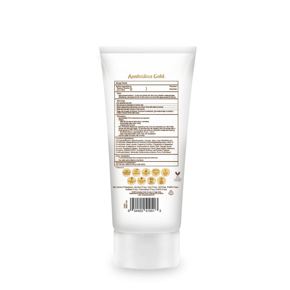 Australian Gold Botanical SPF 30 Mineral Sunscreen Lotion, Non-Chemical Sunblock with Titanium Dioxide & Zinc Oxide, Native-Australian Ingredients Beauty & Personal Care Australian Gold