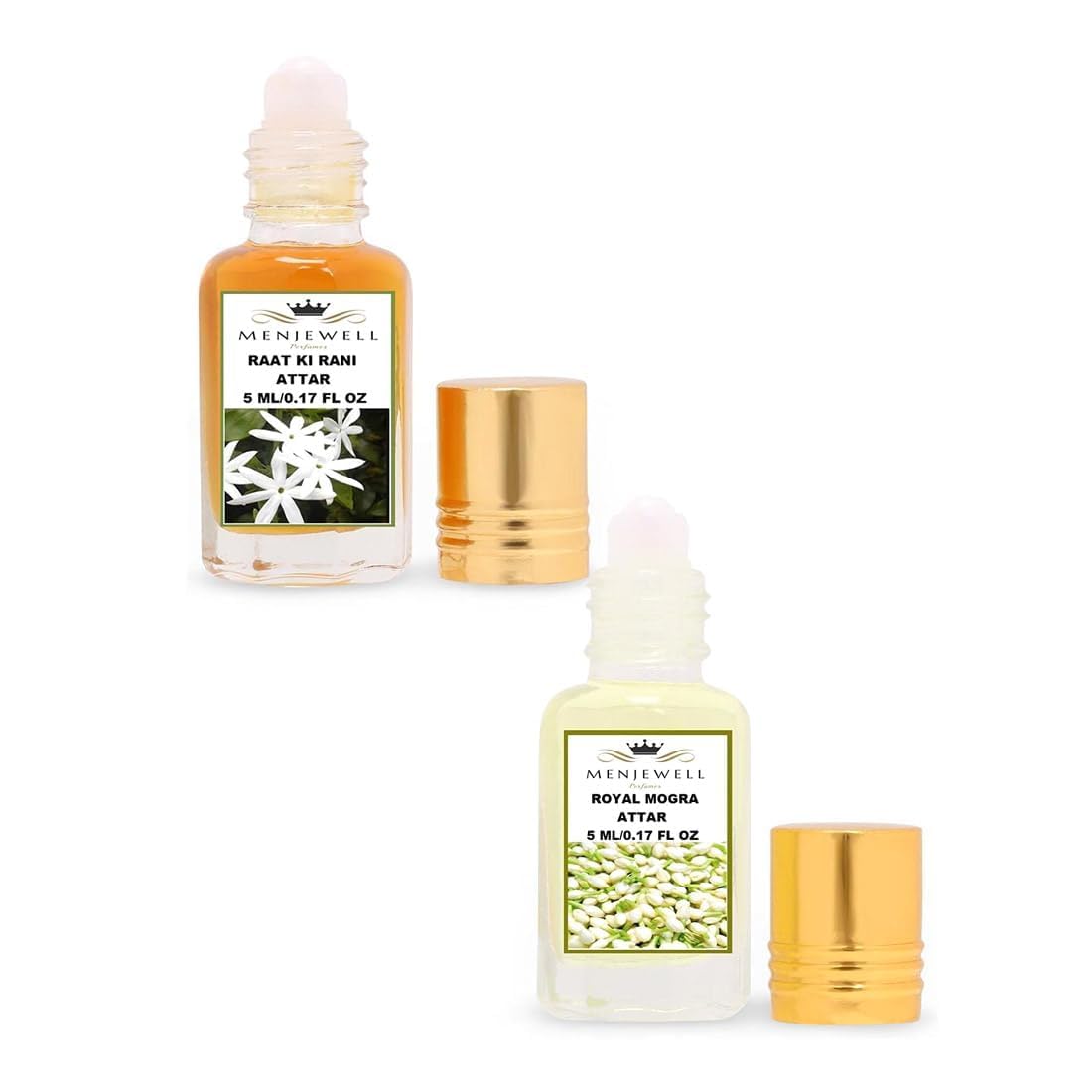 SENTA Raat Ki Rani and Mogra Attar Combo for Men & Women (Pack of 2) 5ml Beauty & Personal Care SENTA