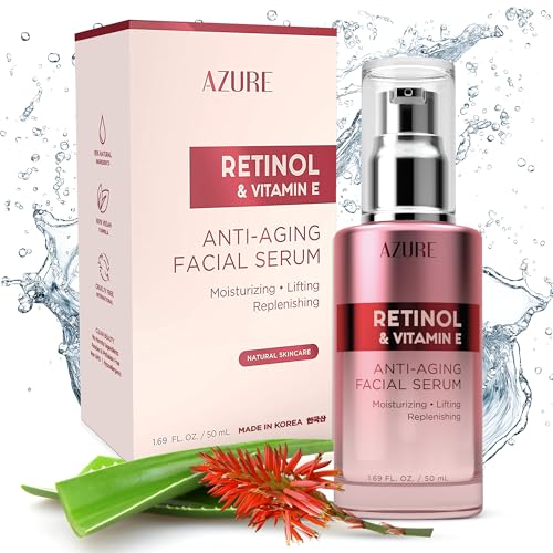 Azure Cosmetics Retinol Serum For Face - Dermatologist Tested, Anti Aging for Dark Spots & Skin Smoothing - Vitamin E for Replenishing & Skin Renewal Beauty & Personal Care Azure Cosmetics