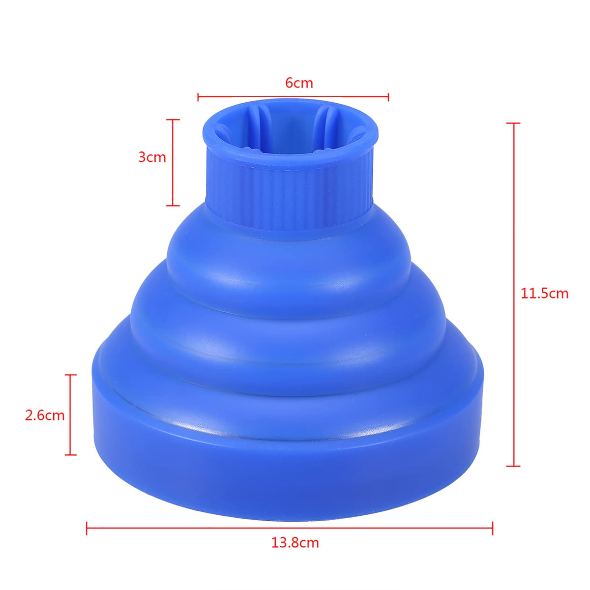 FILFEEL Professional Silicone Hair Dryer Diffuser - Foldable Blower Cover for Salon Quality Styling Tools in 5 Stylish Colors(Blue)