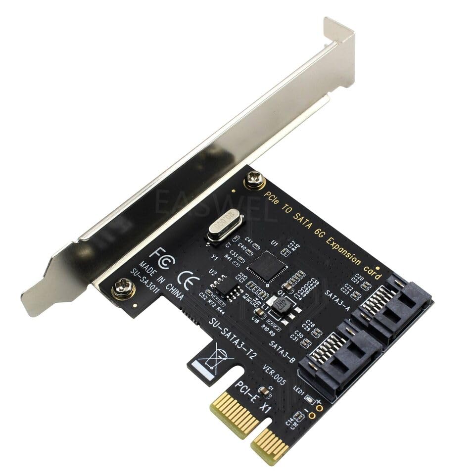 Laptop PCIe SATA 3.0 Card,PCI Express to 2 Port SATA III 6GB/s Expansion Card Beauty and Personal Care dreeong