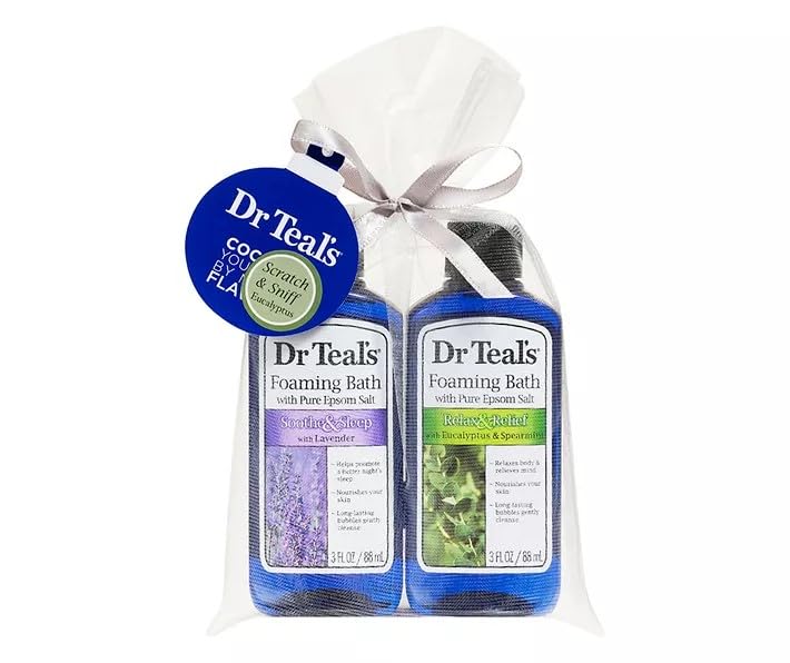 Dr Teal's Lavender & Eucalyptus 2-Piece Foaming Bath Gift Set Beauty and Personal Care Dr Teal's