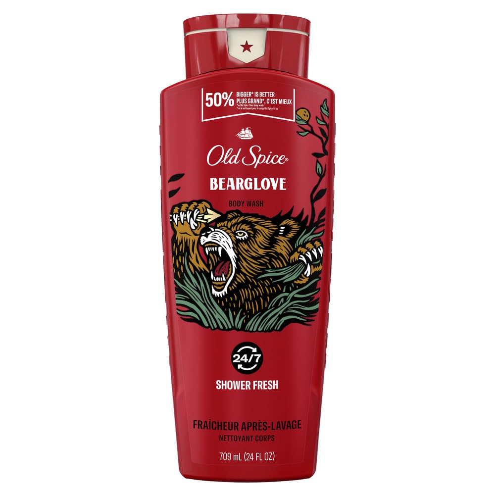 24 oz Bearglove Body Wash for Men, 24/7 Shower Clean by Old Spice Beauty & Personal Care Old Spice