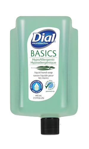 Dial Professional Basics Hypoallergenic Liquid Hand Soap, Green Seal Certified, 15 OZ Hand Care Anywhere Cartridge Dispenser Refill Bottle (Pack of 6) Beauty & Personal Care Dial