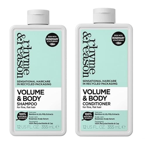 Rhyme & Reason 12 fl oz VOLUME & BODY Shampoo and Conditoner Set For Fine, Flat Hair Beauty & Personal Care Rhyme & Reason