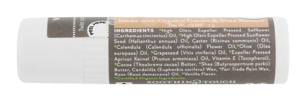 Soothing Touch, Vanilla Rose Organic, Vegan Lip Balm, .25 oz Beauty and Personal Care Soothing Touch