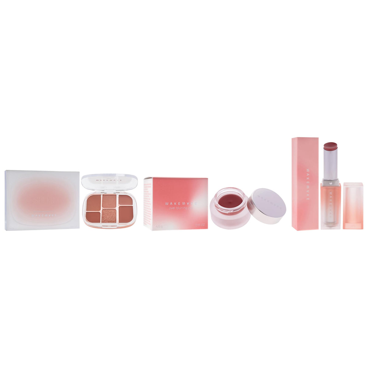 Wakemake Kit by Wakemake for Women - 3 Pc Kit 0.22oz Makeup - 03 Lavander Pleasure, 0.15oz Makeup - 08 Berry Blum, 0.12oz Lipstick - 02 Slower Moment