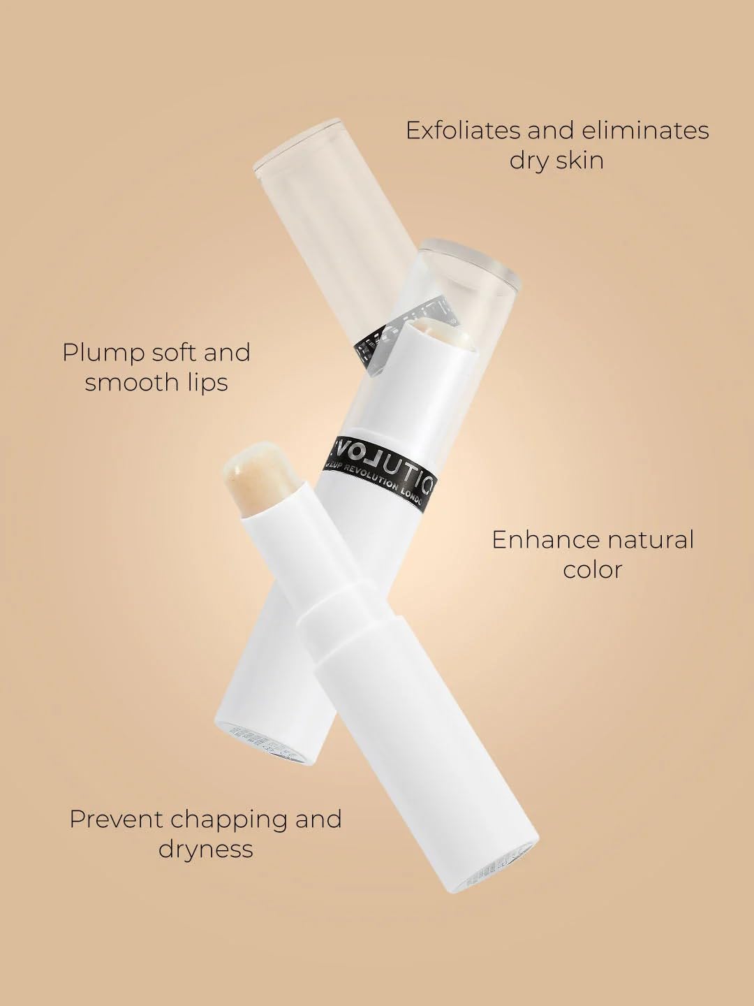Makeup-Revolution's Re Love Vanilla Bean Lip Scrub, Exfoliating Treatment for Lips Beauty and Personal Care FOUNTINA