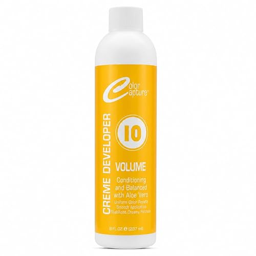 COLOR CAPTUR 10 Volume Cream Hair Developer - Aloe Vera, Paraben-Free & Sulfate-Free Color Activator | Fine, Pre-Lightened & Sensitive Scalp Hair | Beauty & Personal Care COLOR CAPTURE