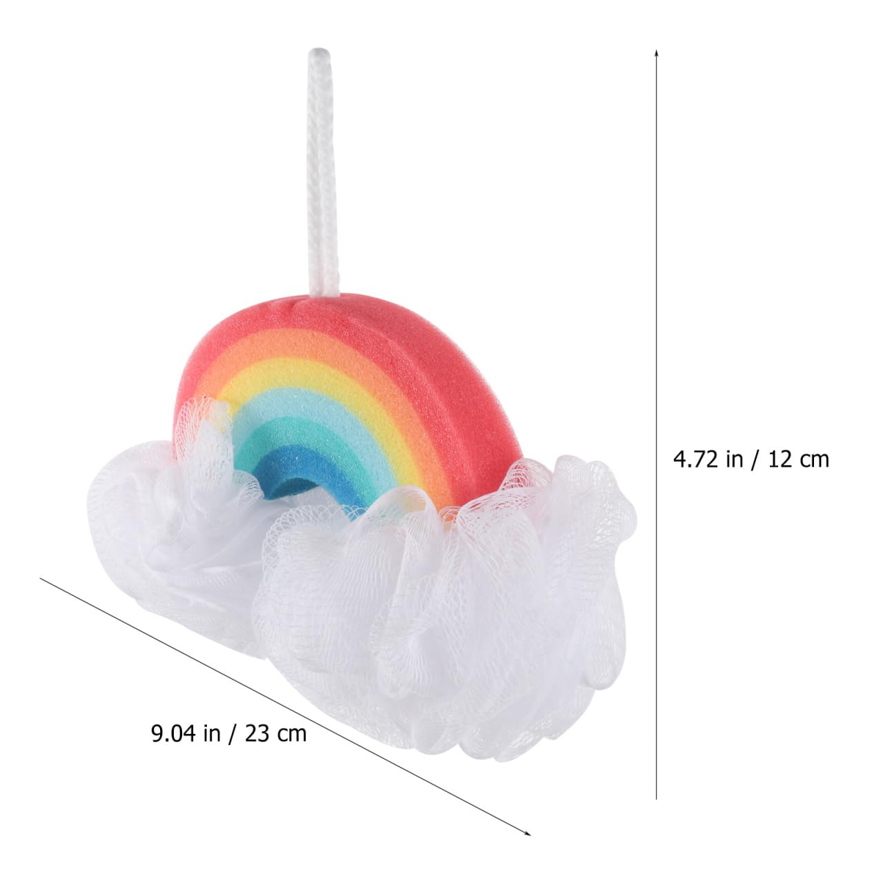 Healvian 2pcs Rainbow Bath Sponge, Bathing Loofahs,Exfoliating Sponge Puff Exfoliating Body Brush Luffa,Colorful Shower Loofahs,Bathing Body Scrubber Beauty and Personal Care Healvian