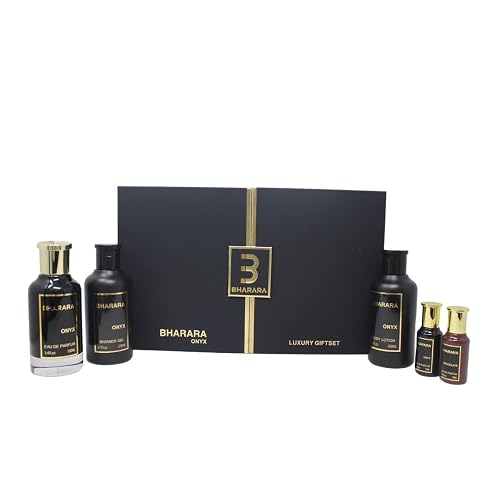 Bharara Onyx Bath & Body Eau De Parfum 5 Pc Gift Set For Men Beauty & Personal Care B Bharara