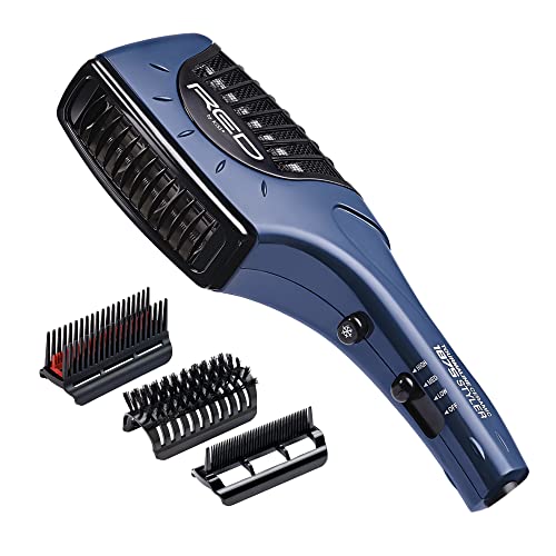 RED by KISS 1900 Ceramic Hair Styler with Detangler Pik, Professional Quick Blow Dry Comb, 3 Heat/Speed Settings, Cool Shot Button, Ideal for Curling Beauty & Personal Care Red by Kiss