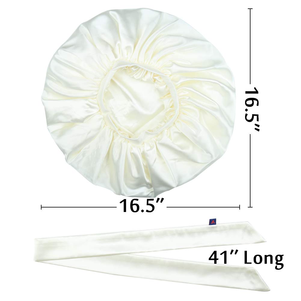 Jumbo Satin Bonnet for Natural Hair Braids Satin Stocking Cap Beauty and Personal Care Alnorm
