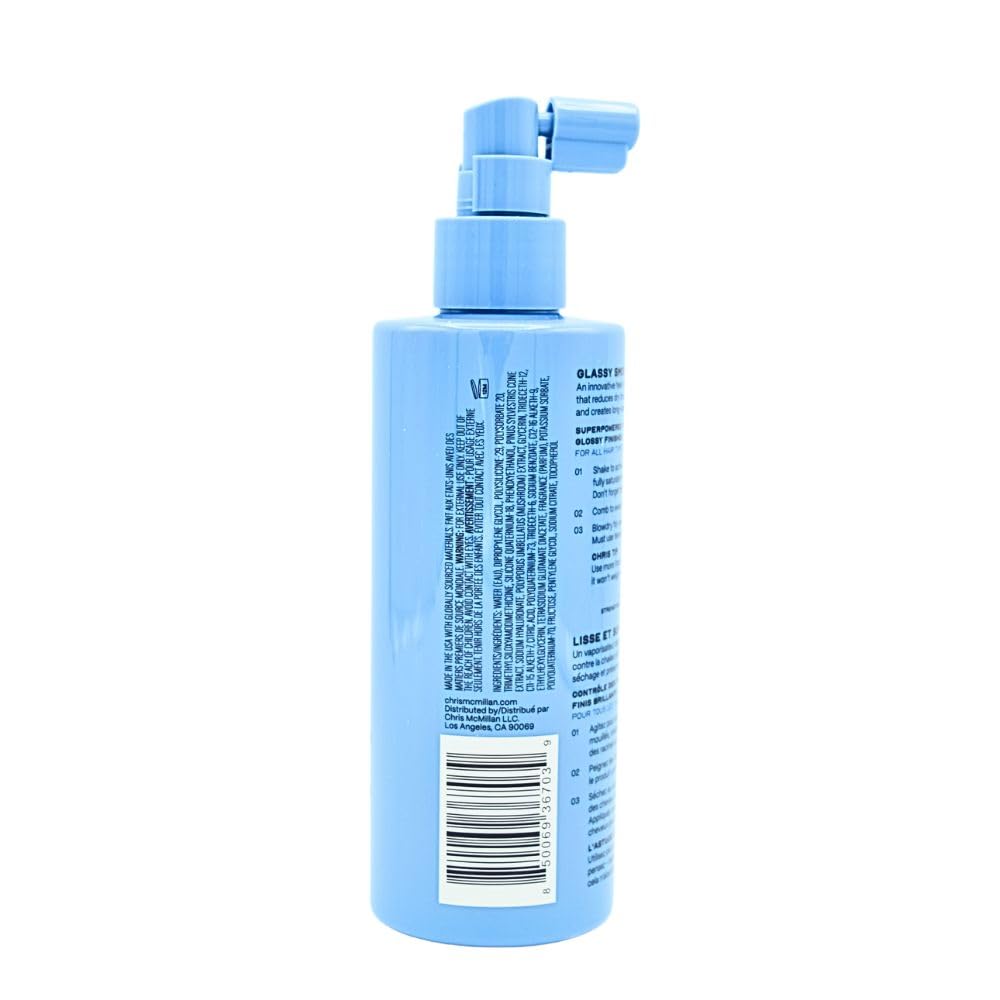 Chris McMillan The Glassy Smooth Blowdry Spray for Frizz 6.76 oz/200 ml - Heat Protection, Shine, Frizz Control, Lightweight Beauty & Personal Care Chris McMillan