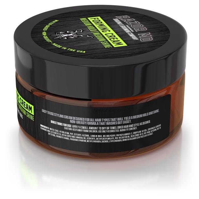 Razor MD Water-Based Forming Cream for Men, Medium Hold and Shine, Mens Hair Styling Product, 3.75 oz Beauty & Personal Care Razor MD