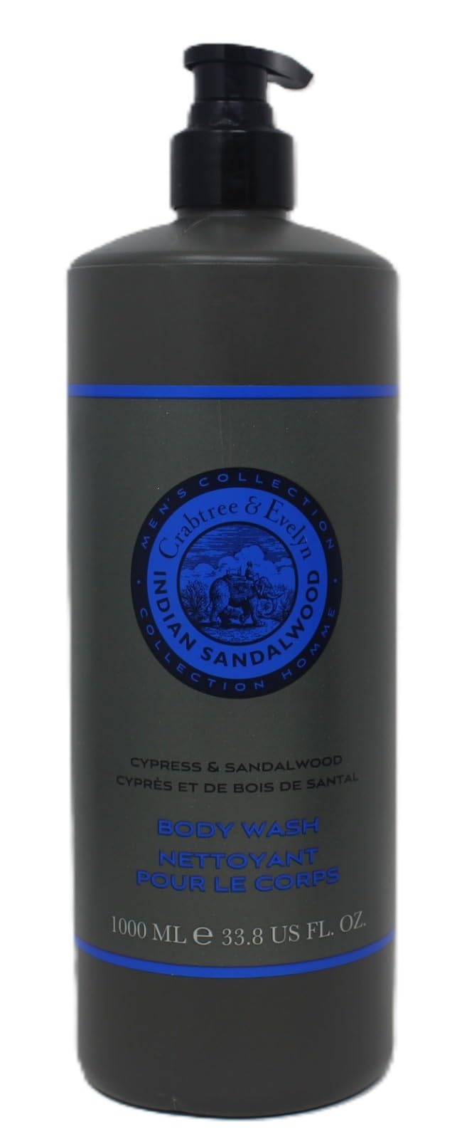 Crabtree & Evelyn INDIAN SANDALWOOD Body Wash 33.8 fl oz / 1000 mL Beauty & Personal Care Crabtree & Evelyn