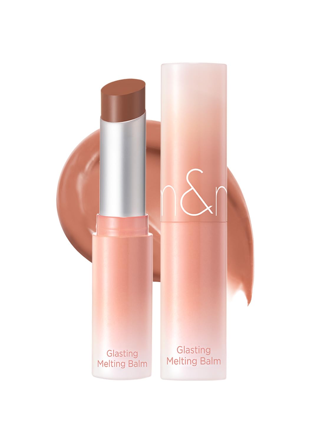 rom&nd GLASTING MELTING BALM #11 Buffy Coral - K-Beauty Hydrating Lip Tint for Glass Skin Lips - Non-Sticky, Plumping Water-Gloss Balm for Natural Beauty and Personal Care rom&nd