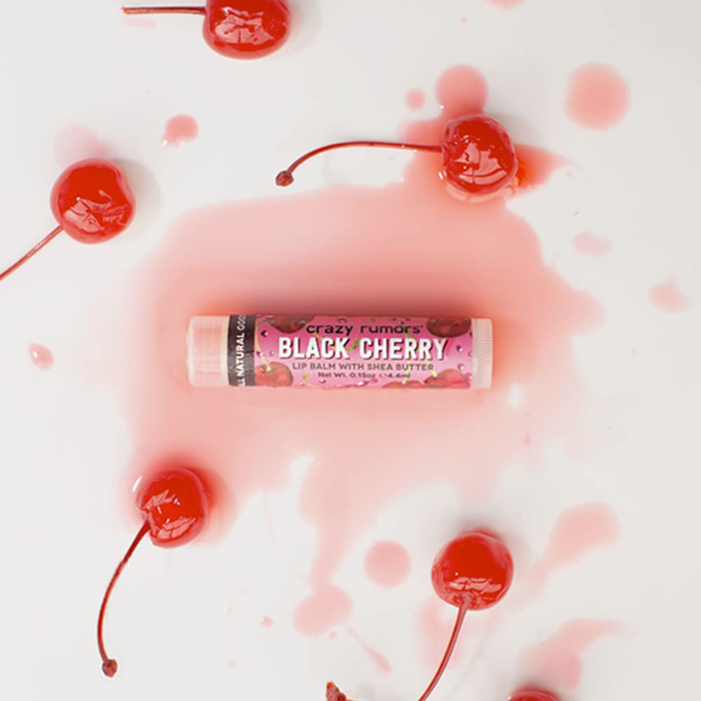 Crazy Rumors Black Cherry Lip Balm. 100% Natural, Vegan, Plant-Based, Made in USA (1-Pack) Beauty & Personal Care Crazy Rumors