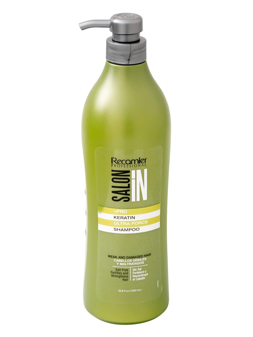 Salon In by Recamier | Keratin Ultra Force Hair Shampoo and Conditioner Set (33.8 fl oz / 1000 ml) | Repair & Strength Beauty & Personal Care RECAMIER PROFESSIONAL SALON IN