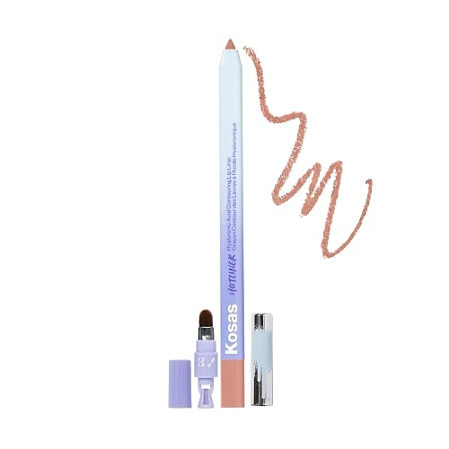 Kosas Hotliner Retractable Lip Liner Pencil with Built-In Brush & Sharpener - Easy Contouring, Hydrating, Long-Lasting - Pigmented Creamy Texture Beauty & Personal Care Kosas