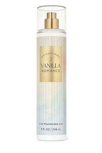 Bath & Body Works Vanilla Romance Fine Fragrance Mist 8 fl oz - Sweet Vanilla, Jasmine Petals & Amber Blend - Body Spray for Women & Men - Light Beauty & Personal Care Bath & Body Works