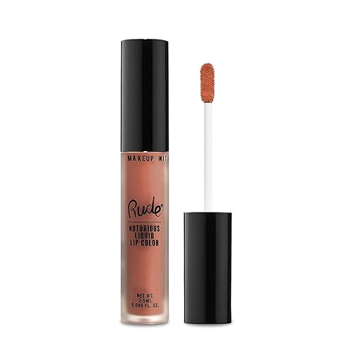 Rude Cosmetics Notorious Rich Long Liquid Lip Color - Below the Belt Lip Color Women 0.1 oz Beauty & Personal Care RUDE