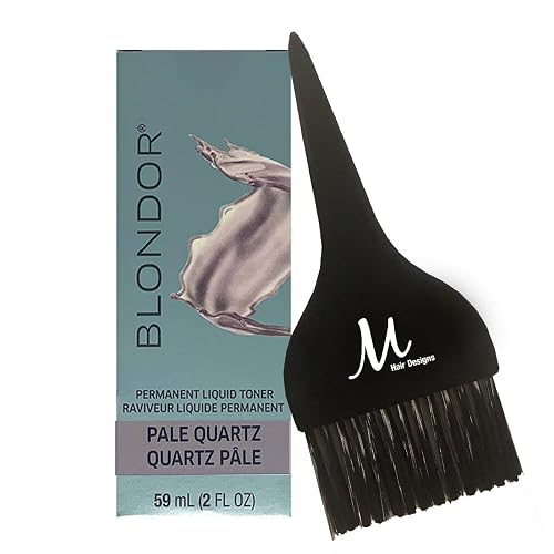 Blondor Pale Quartz /05 Liquid Permanent Blondor Toner 2 Fl Oz and M Hair Designs Tint Brush (Bundle) Beauty & Personal Care M Hair Designs