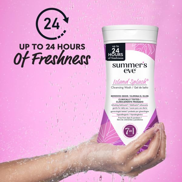 Summer's Eve Island Splash Feminine Cleansing Wash, Daily Intimate Wash, Removes Odor, pH Balanced, Gentle for Sensitive Skin, 9 Ounce (Pack of 6) Beauty & Personal Care Summer's Eve