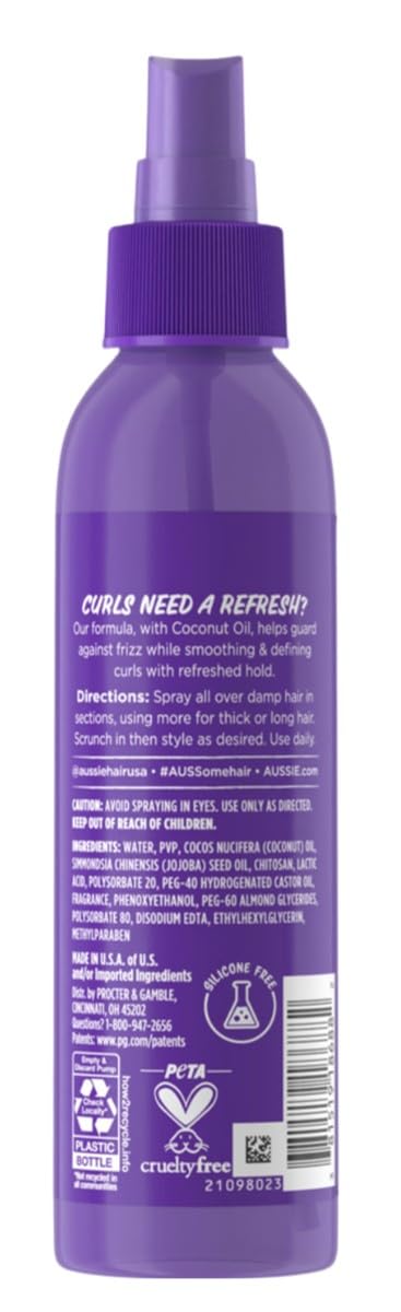 Aussie Miracle Curls Refresher 5.7 Ounce Pump (Maximum Hold) (170ml) (6 Pack) Beauty & Personal Care Aussie