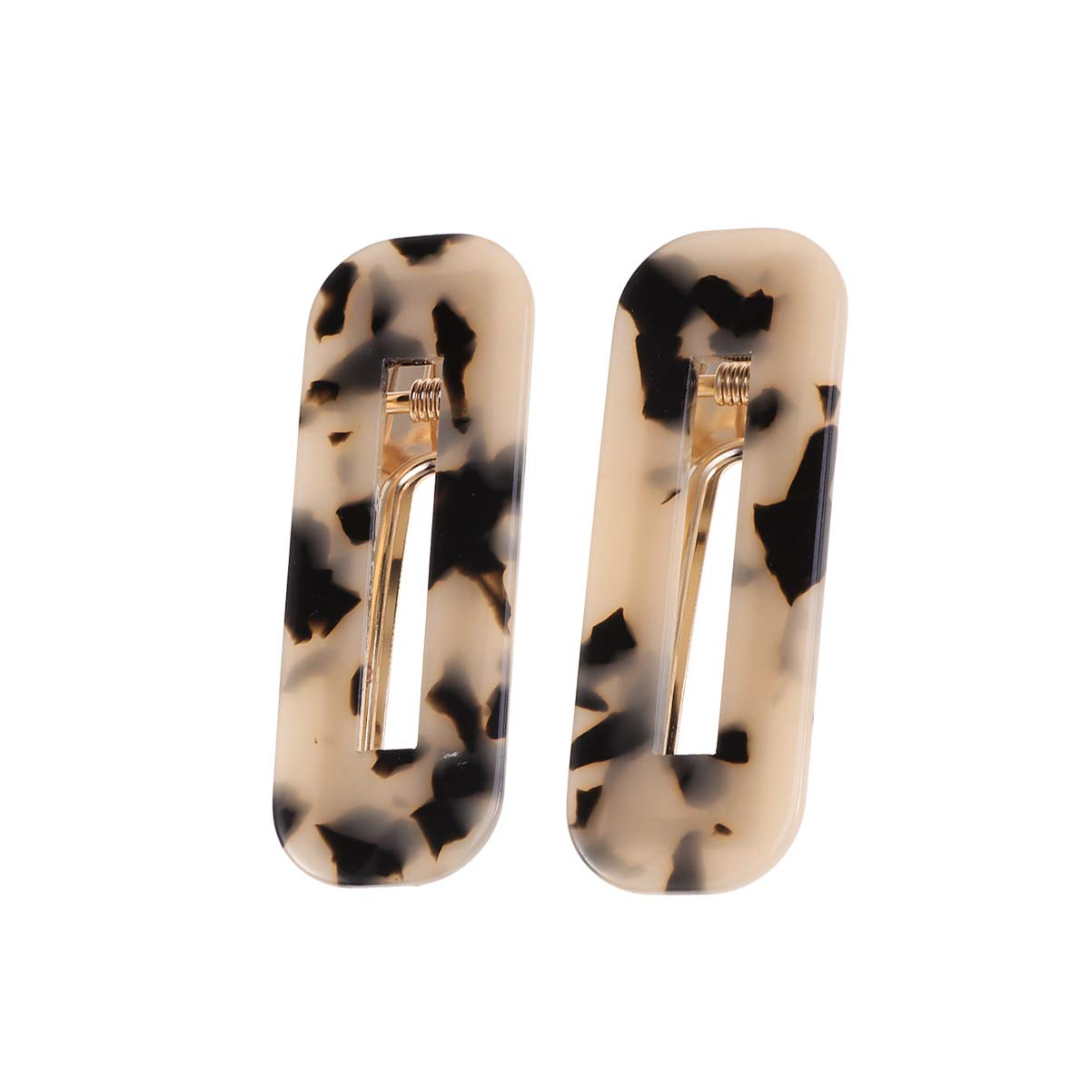 2 Pcs Tortoise Shell Hair Clips Leopard Barrettes Vintage Hair Clip for Girls Beauty & Personal Care Lurrose