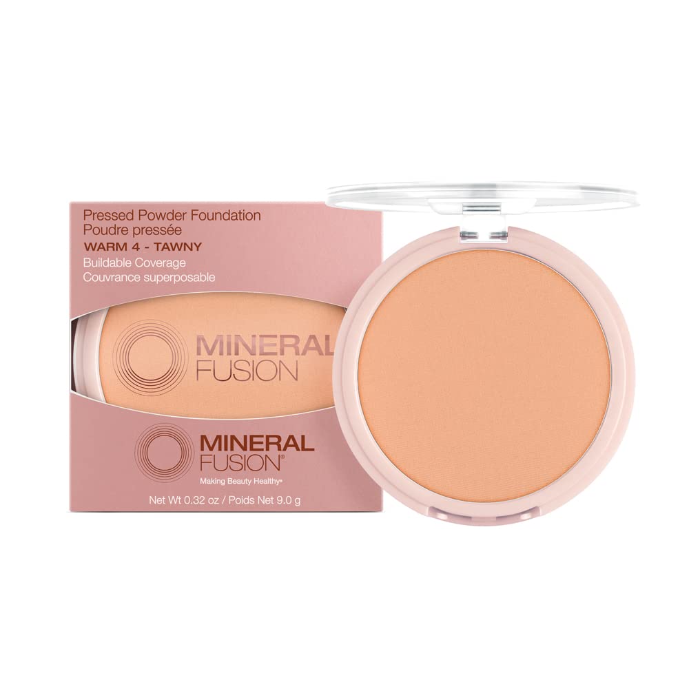 Mineral Fusion Pressed Powder Foundation, Warm 4, 0.32 Ounce Beauty & Personal Care Mineral Fusion